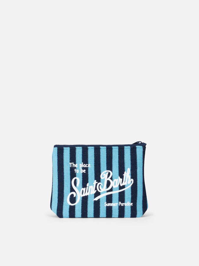 Mc2 Saint Barth Pochette Aline In Spugna A Righe Multicolore