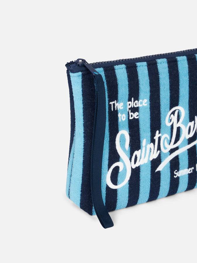 Mc2 Saint Barth Pochette Aline In Spugna A Righe Multicolore