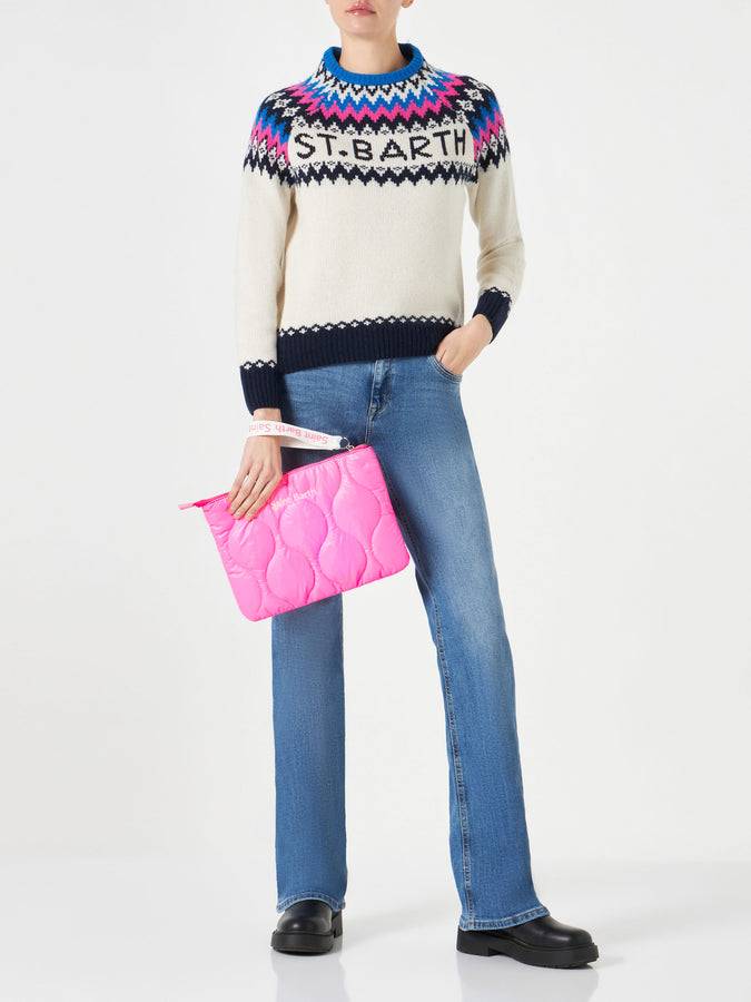 Mc2 Saint Barth Pochette Imbottita Con Stampa Paisley