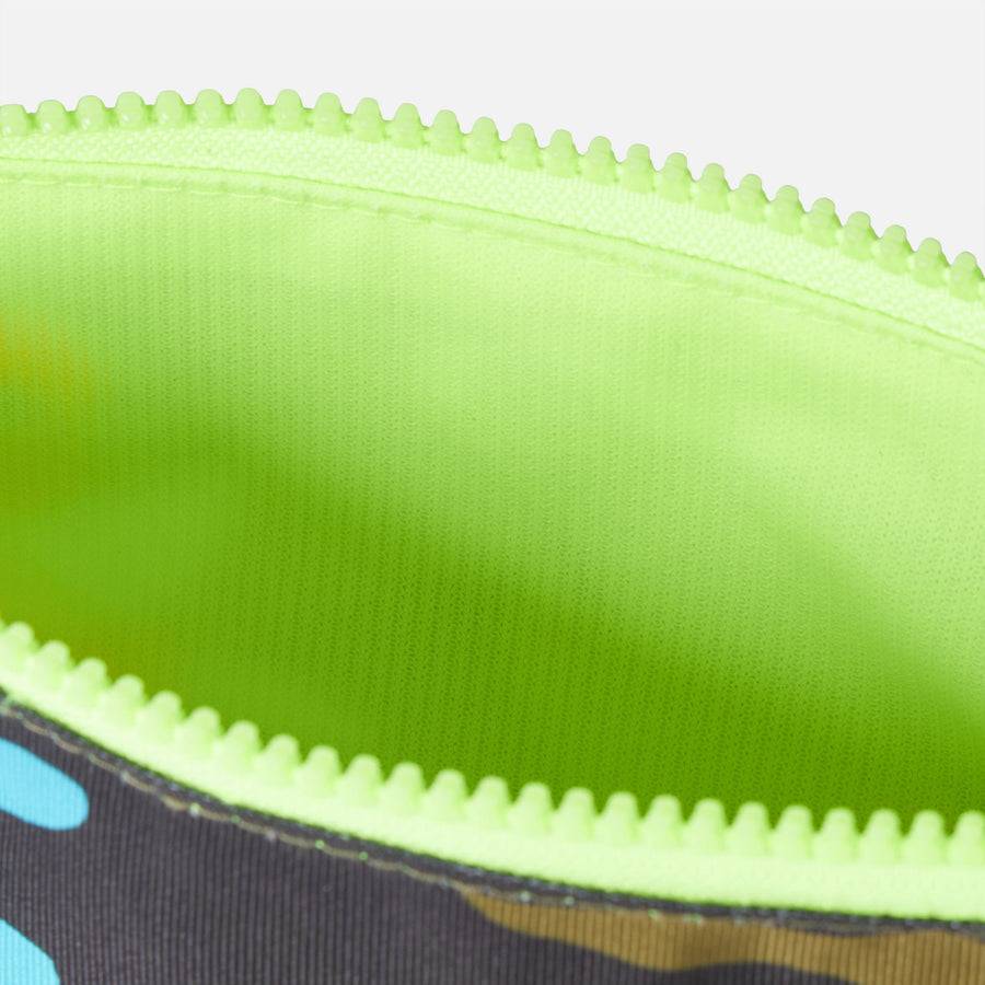 Mc2 Saint Barth Pochette Pareasy In Nylon Con Stampa Camouflage Fluo