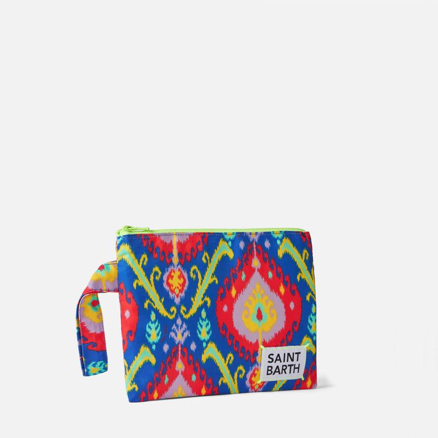 Mc2 Saint Barth Pochette Pareasy In Nylon Con Stampa Ikat