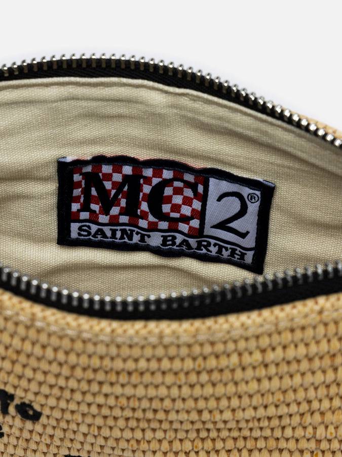 Mc2 Saint Barth Pochette Parisienne In Paglia Con Ricamo Los Angeles