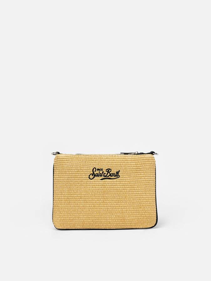 Mc2 Saint Barth Pochette Parisienne In Paglia Con Ricamo Los Angeles
