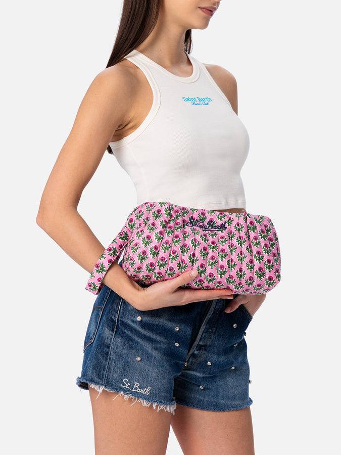 Mc2 Saint Barth Pochette Piccola Trapuntata Con Patch Floreale