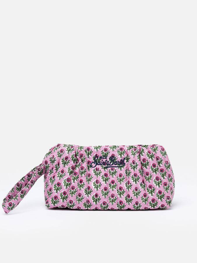 Mc2 Saint Barth Pochette piccola trapuntata con patch floreale