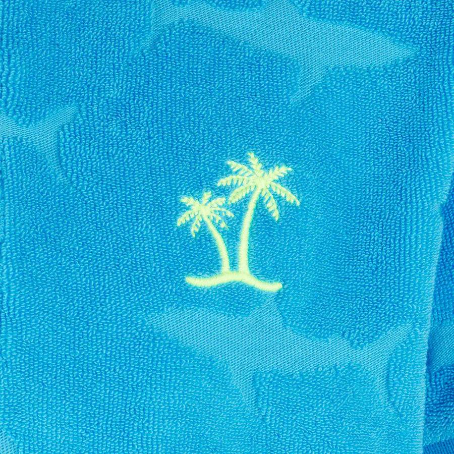 Mc2 Saint Barth Polo Da Bambino Bluette Con Squali In Spugna In Rilievo