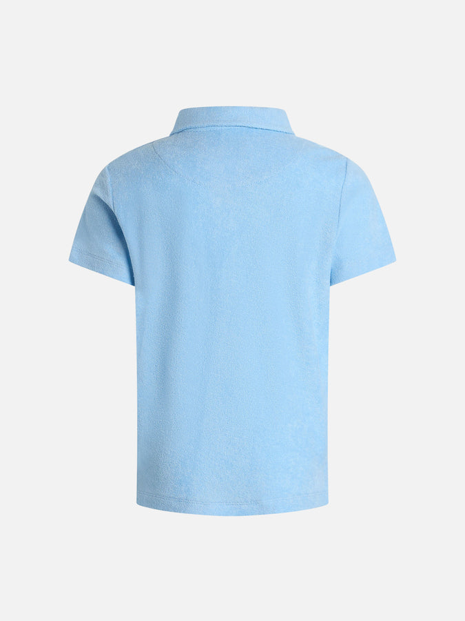 Mc2 Saint Barth Polo Da Bambino In Spugna Azzurra Jeremy Jr
