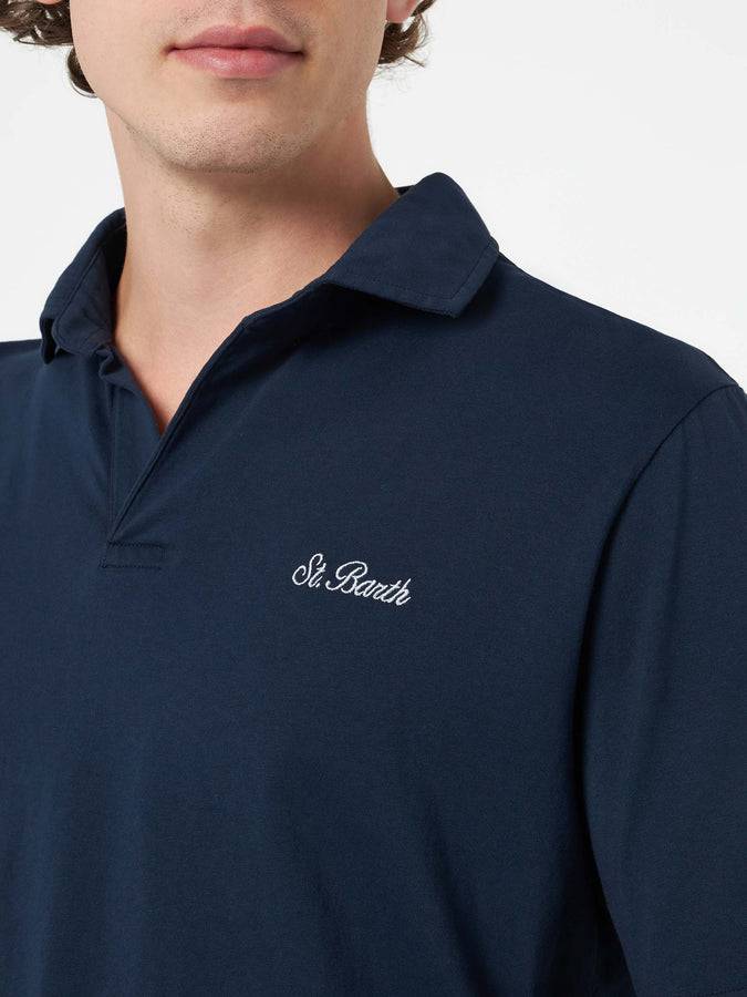 Mc2 Saint Barth Polo Da Uomo Brighton In Jersey Di Cotone Blu