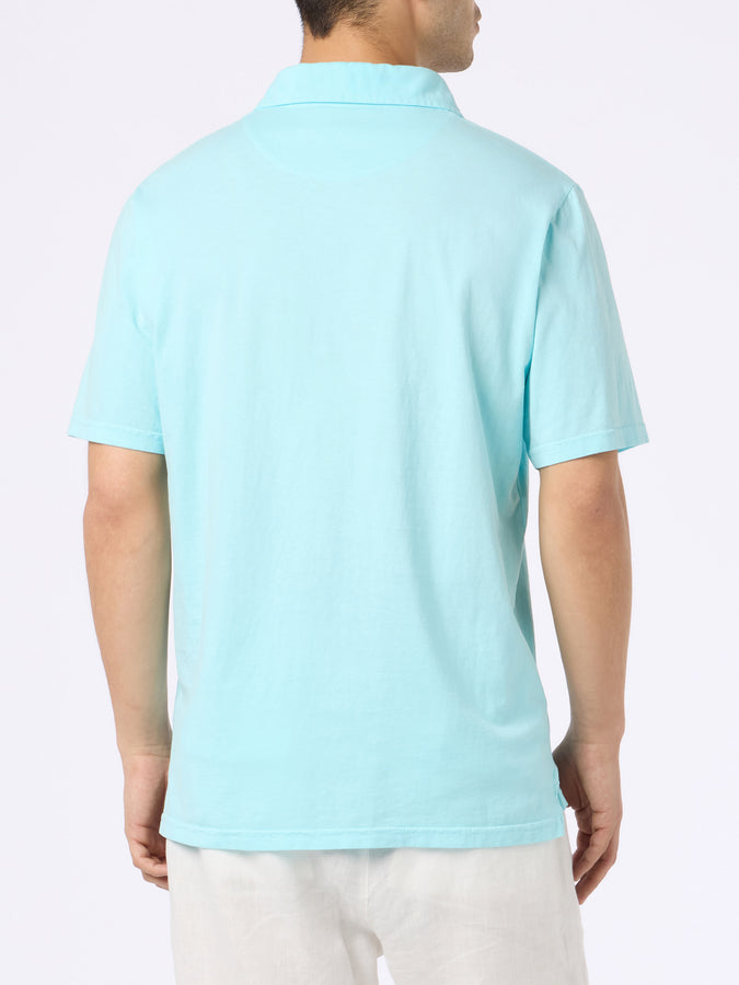 Mc2 Saint Barth Polo Da Uomo Brighton In Jersey Di Cotone Verde Acqua