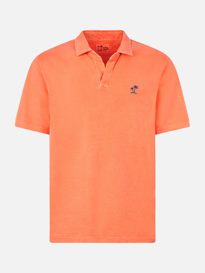 Mc2 Saint Barth Polo Da Uomo In Jersey Di Cotone Arancione
