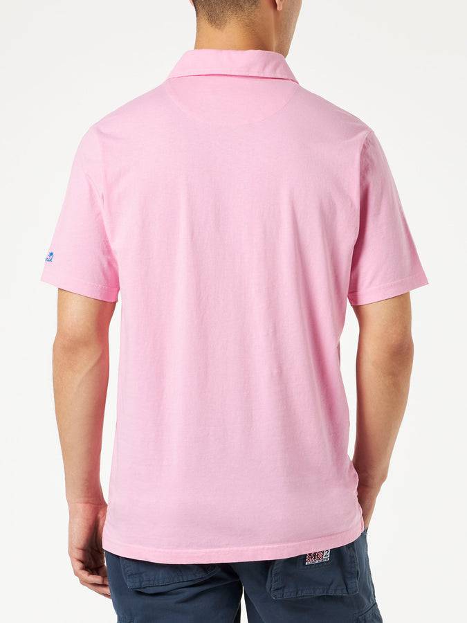 Mc2 Saint Barth Polo Da Uomo In Jersey Di Cotone Rosa