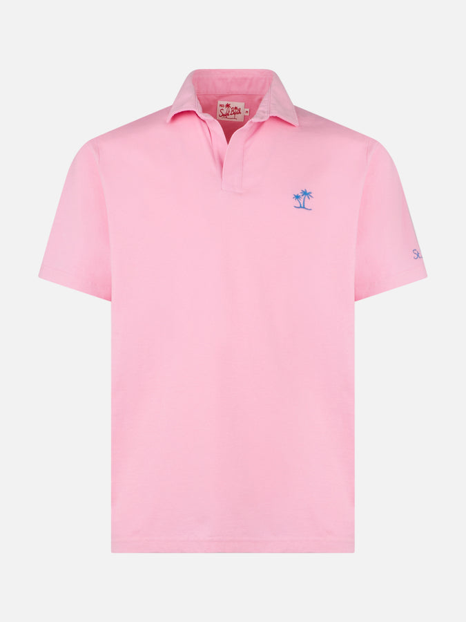 Mc2 Saint Barth Polo Da Uomo In Jersey Di Cotone Rosa