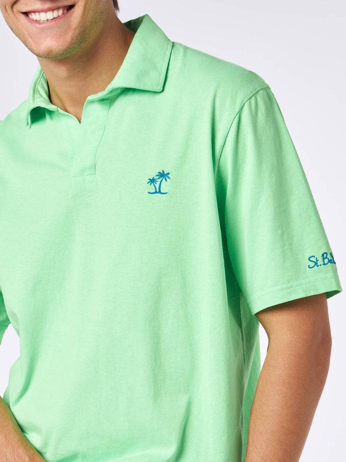 Mc2 Saint Barth Polo Da Uomo In Jersey Di Cotone Verde
