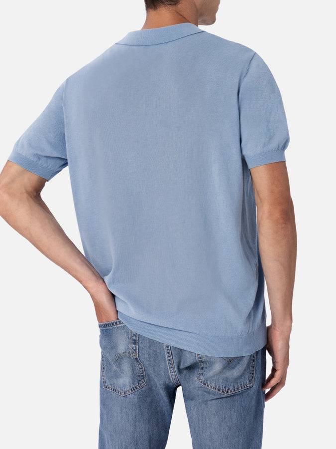 Mc2 Saint Barth Polo Da Uomo In Maglia Azzurra Sloan