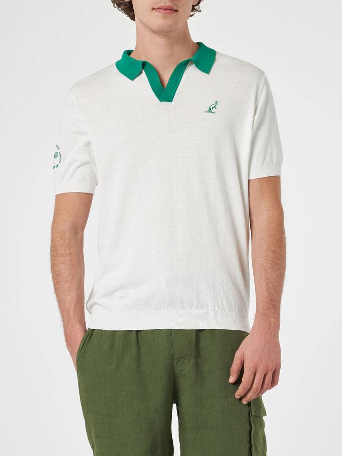 Mc2 Saint Barth Polo da uomo in maglia color panna Newcomb | AUSTRALIAN BRAND SPECIAL EDITION