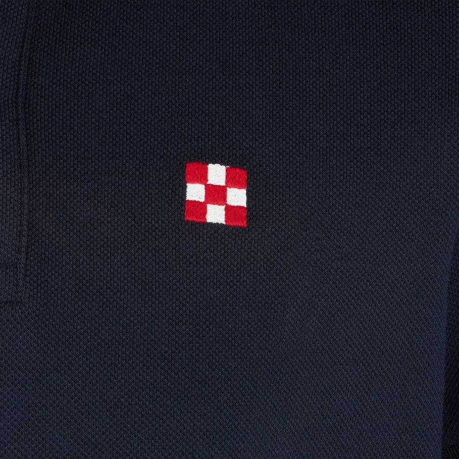 Mc2 Saint Barth Polo In Piquet Blu Con Logo St. Barth