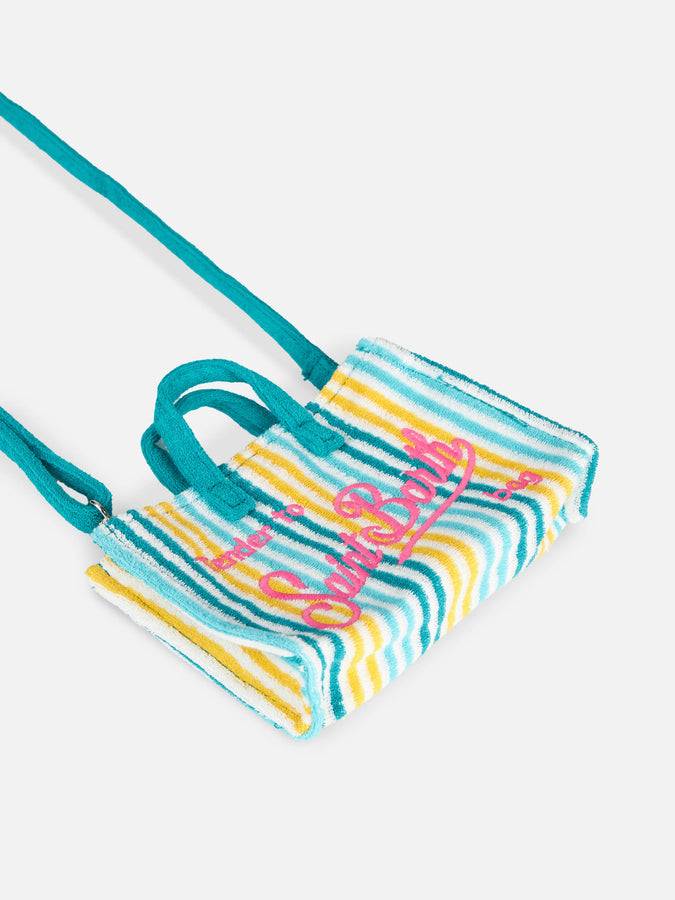 Mc2 Saint Barth Porta Cellulare In Spugna Goffrata A Righe Multicolore