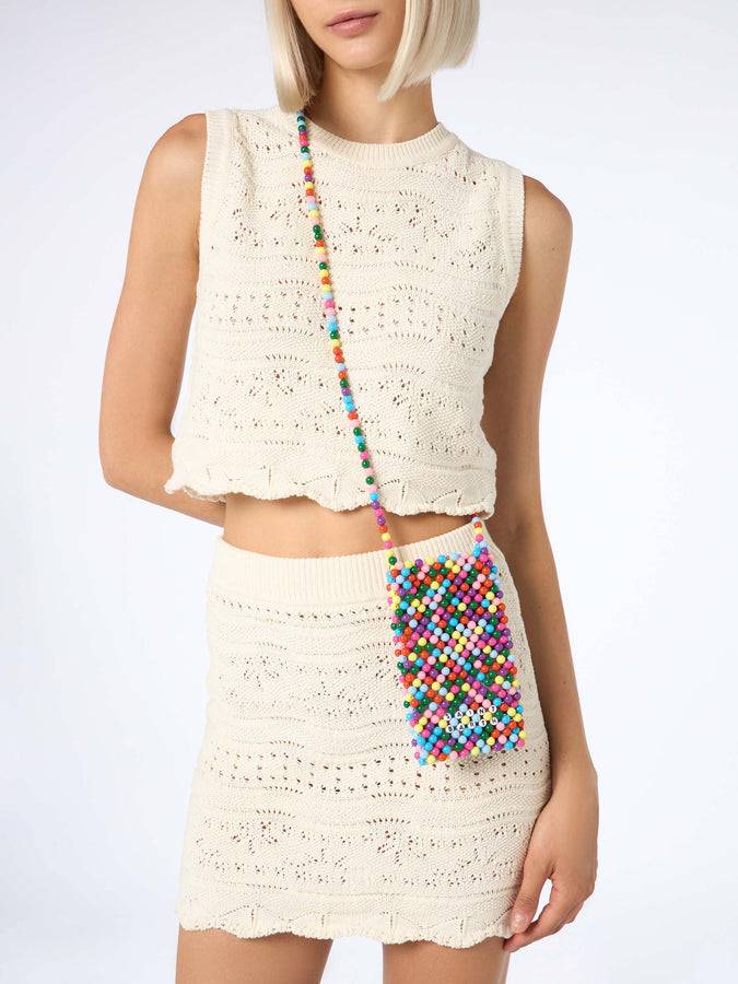 Mc2 Saint Barth Porta Telefono Con Perline Multicolori