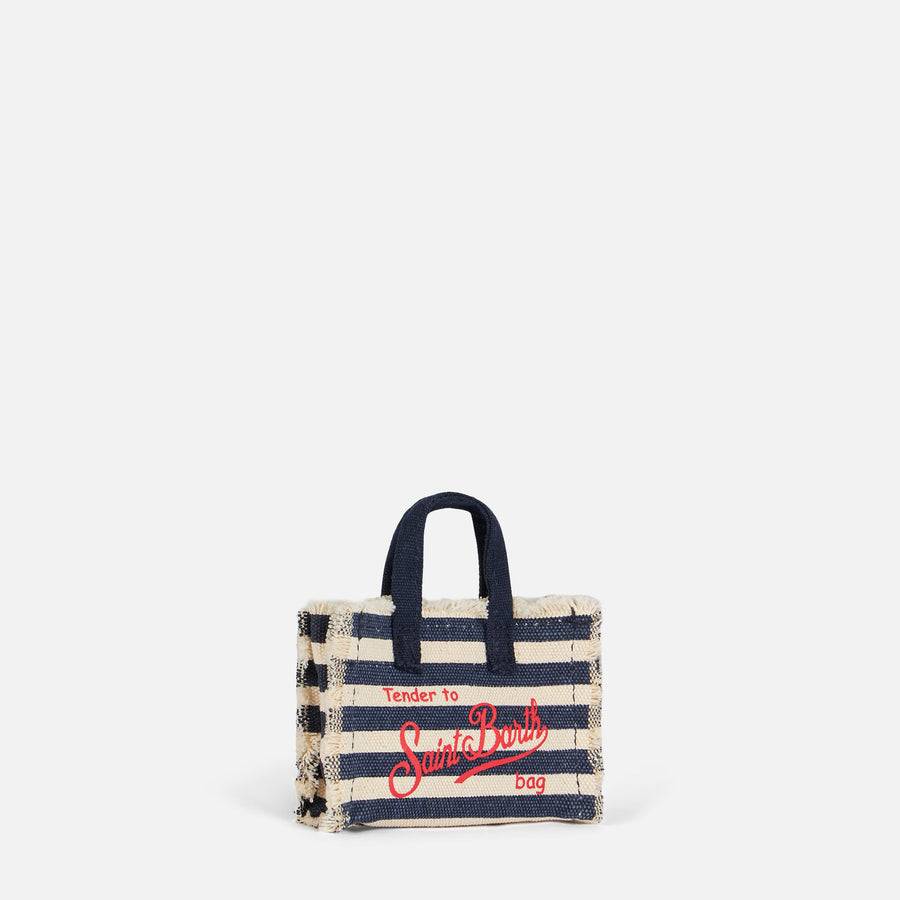 Mc2 Saint Barth Portachiavi In ​​tela Con Stampa A Righe Blu