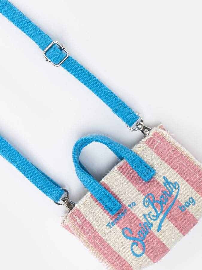 Mc2 Saint Barth Portachiavi In ​​tela Di Cotone Rigata Rosa