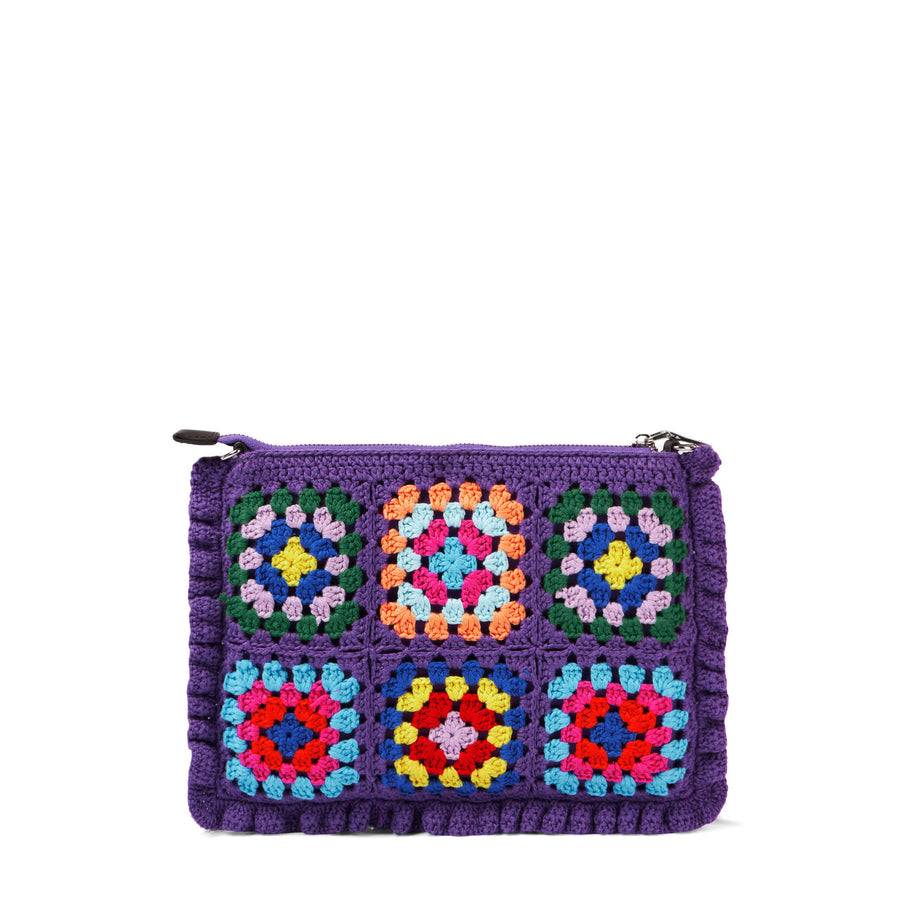 Mc2 Saint Barth Pouch A Tracolla All'uncinetto Parisienne Viola