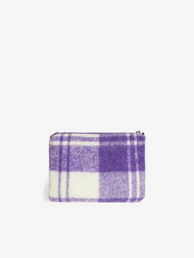 Mc2 Saint Barth Pouch A Tracolla Coperta Parisienne Con Stampa Tartan Viola