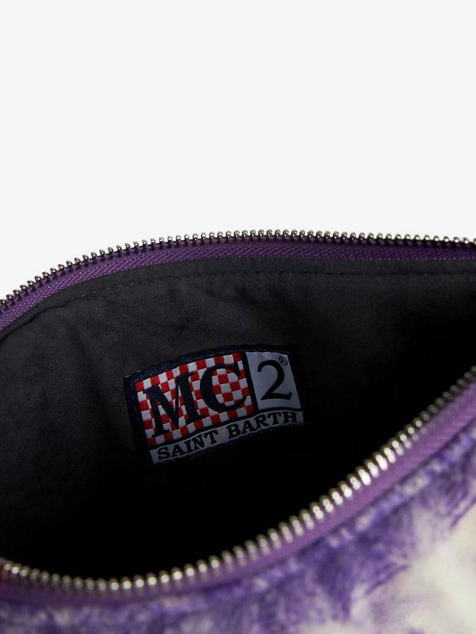Mc2 Saint Barth Pouch A Tracolla Coperta Parisienne Con Stampa Tartan Viola