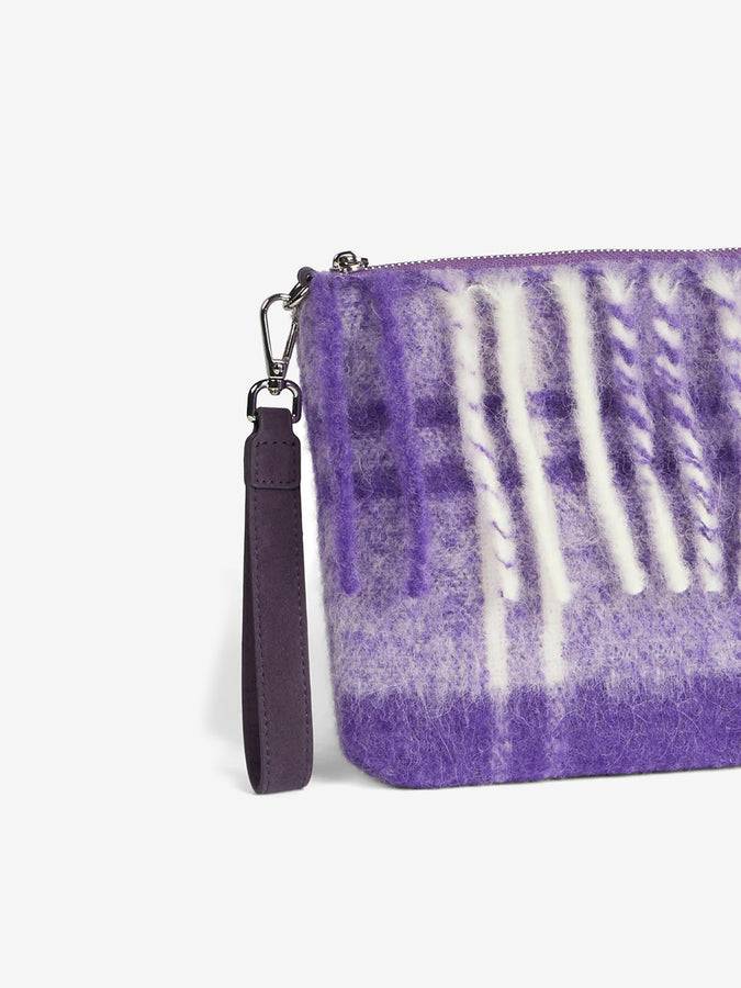 Mc2 Saint Barth Pouch A Tracolla Coperta Parisienne Con Stampa Tartan Viola