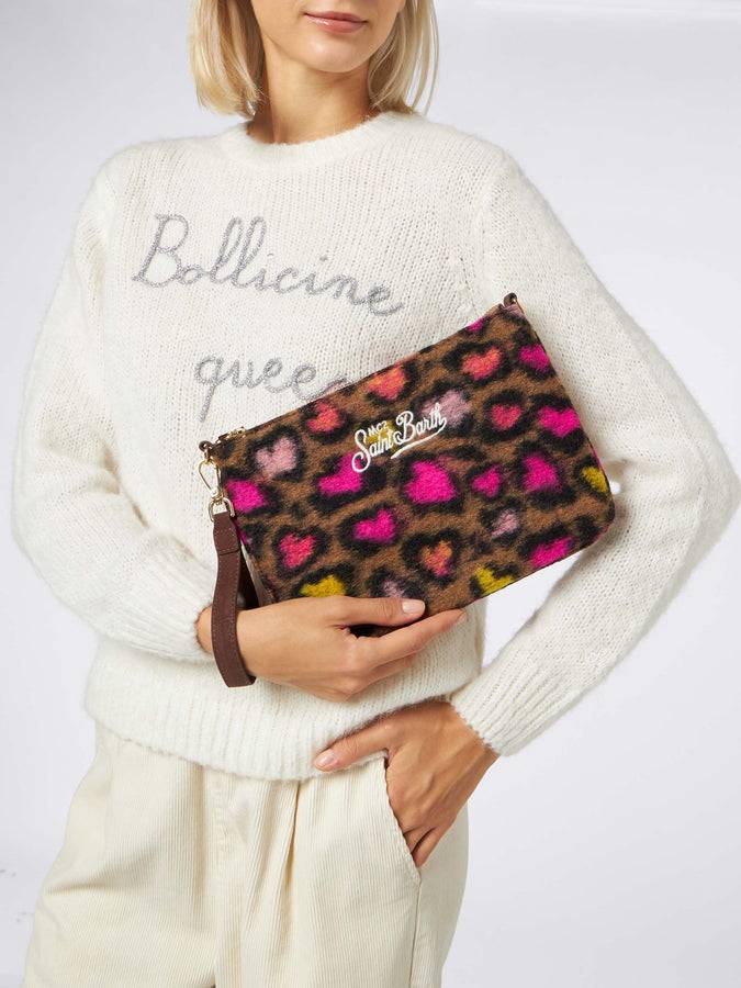Mc2 Saint Barth Pouch A Tracolla Parisienne Con Fantasia Animalier