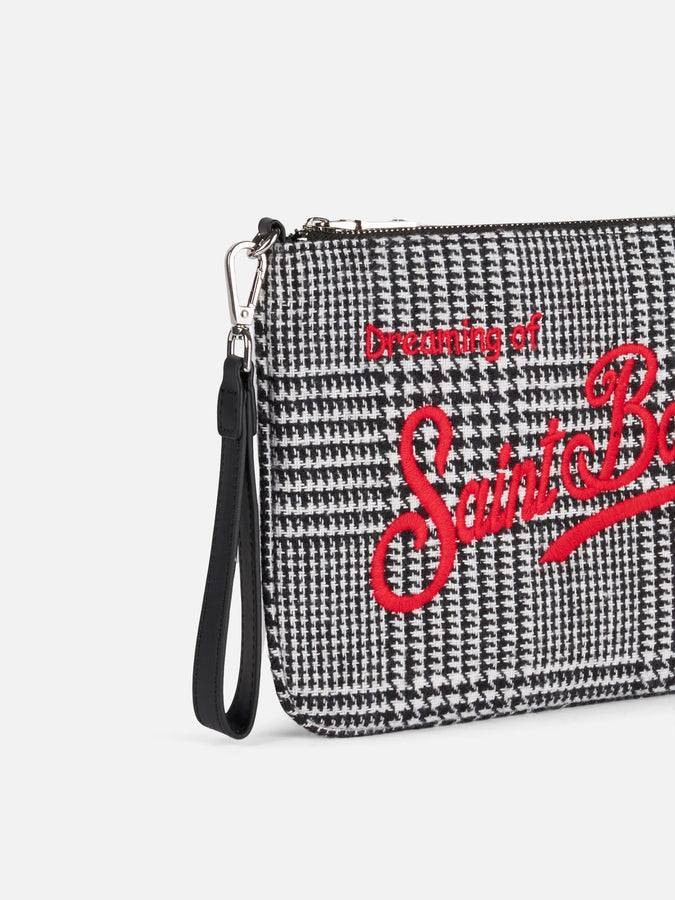 Mc2 Saint Barth Pouch A Tracolla Parisienne Con Fantasia Principe Di Galles