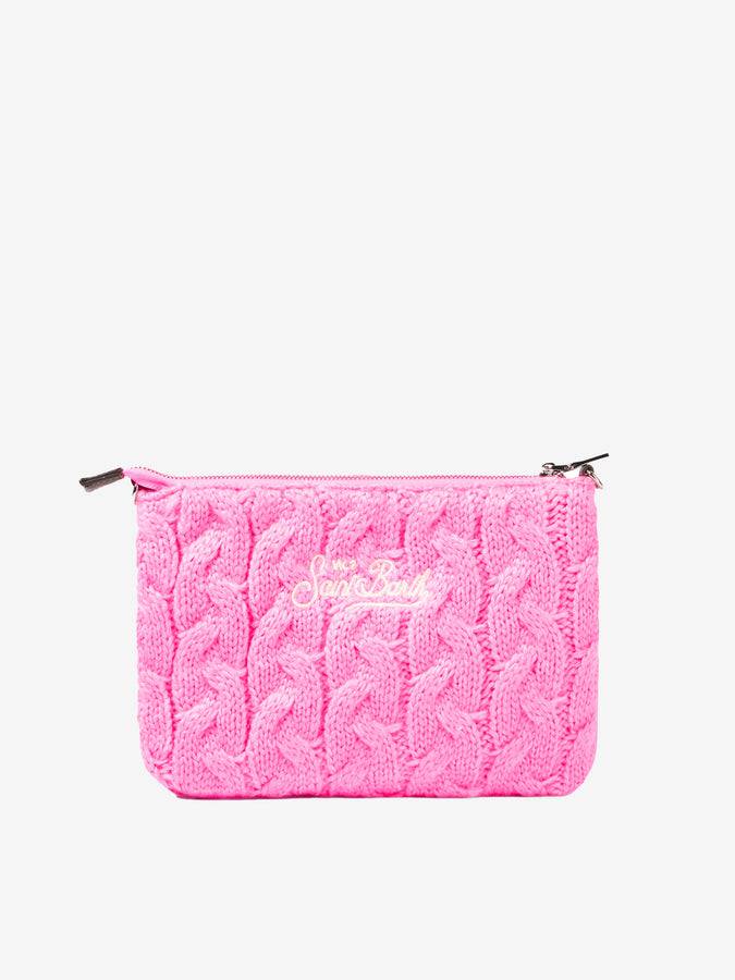 Mc2 Saint Barth Pouch A Tracolla Parisienne Con Motivo Intrecciato Rosa
