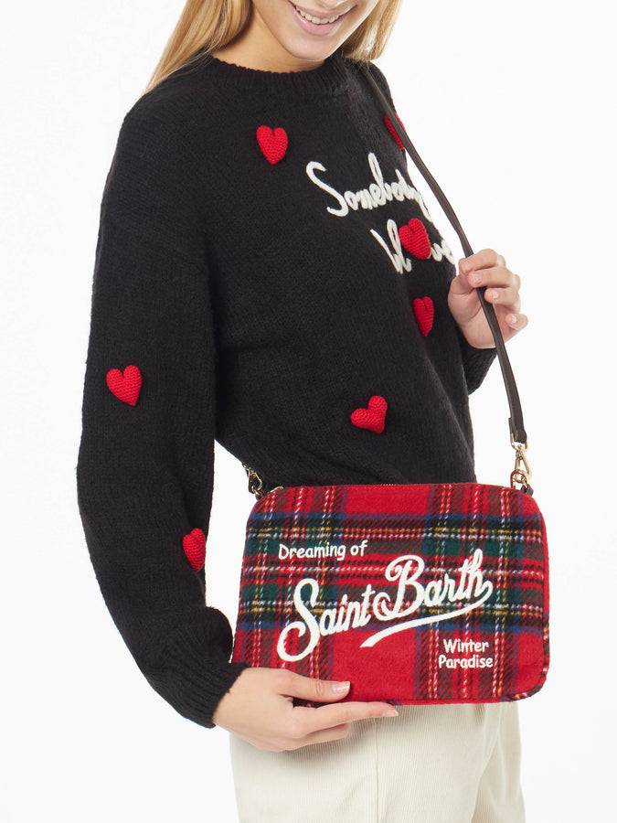 Mc2 Saint Barth Pouch A Tracolla Parisienne Con Motivo Tartan