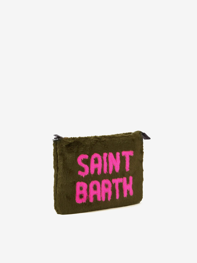 Mc2 Saint Barth Pouch A Tracolla Parisienne In Ecopelliccia Verde