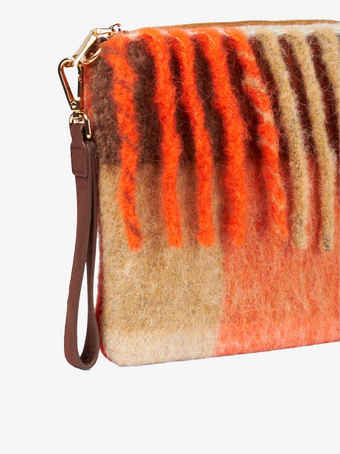 Mc2 Saint Barth Pouch A Tracolla Plaid Parisienne A Quadri Arancioni E Marroni