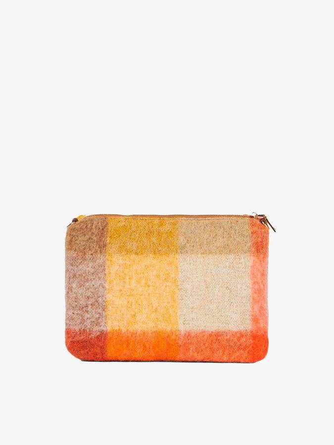 Mc2 Saint Barth Pouch A Tracolla Plaid Parisienne A Quadri Arancioni E Marroni