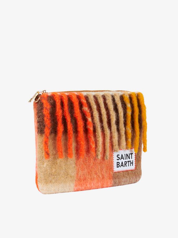 Mc2 Saint Barth Pouch A Tracolla Plaid Parisienne A Quadri Arancioni E Marroni