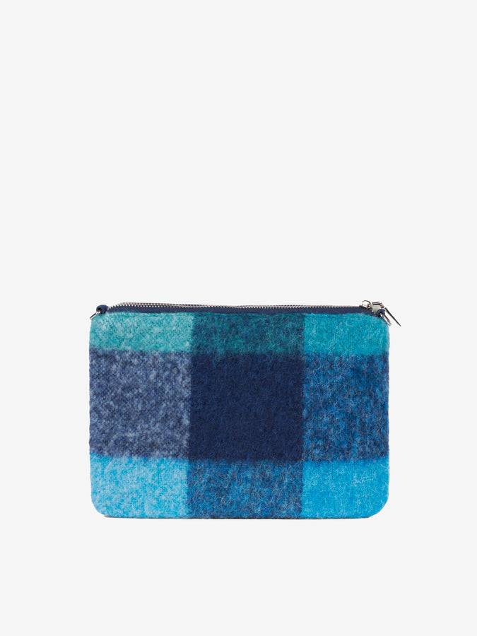 Mc2 Saint Barth Pouch A Tracolla Plaid Parisienne Con Motivo Check Azzurro