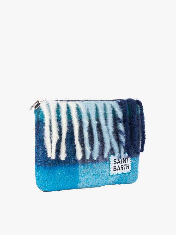 Mc2 Saint Barth Pouch A Tracolla Plaid Parisienne Con Motivo Check Azzurro
