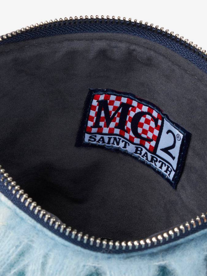 Mc2 Saint Barth Pouch A Tracolla Plaid Parisienne Con Motivo Check Azzurro