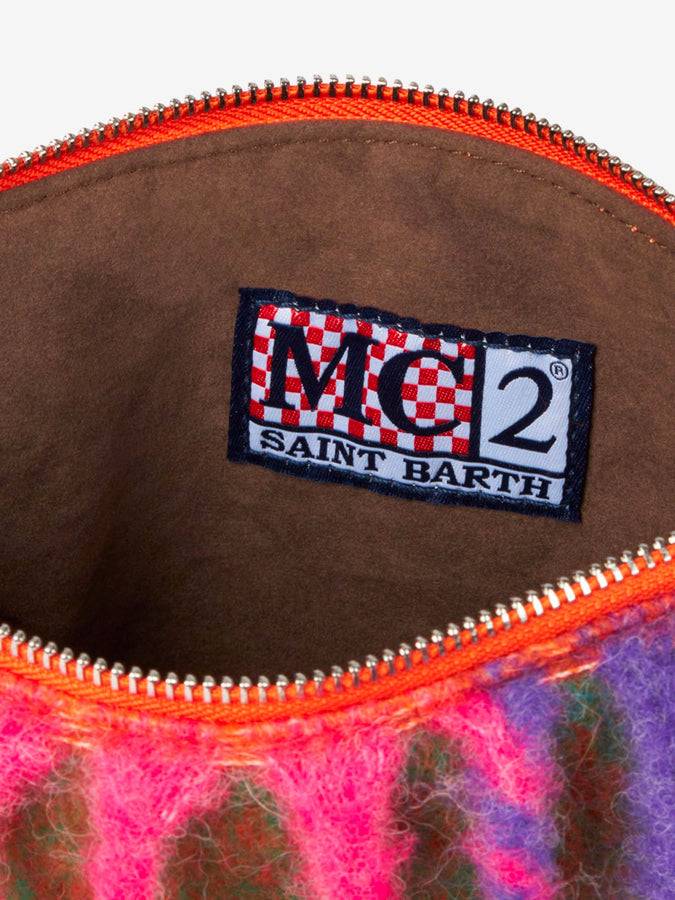 Mc2 Saint Barth Pouch Coperta A Tracolla Parisienne Con Check Multicolor Luminoso