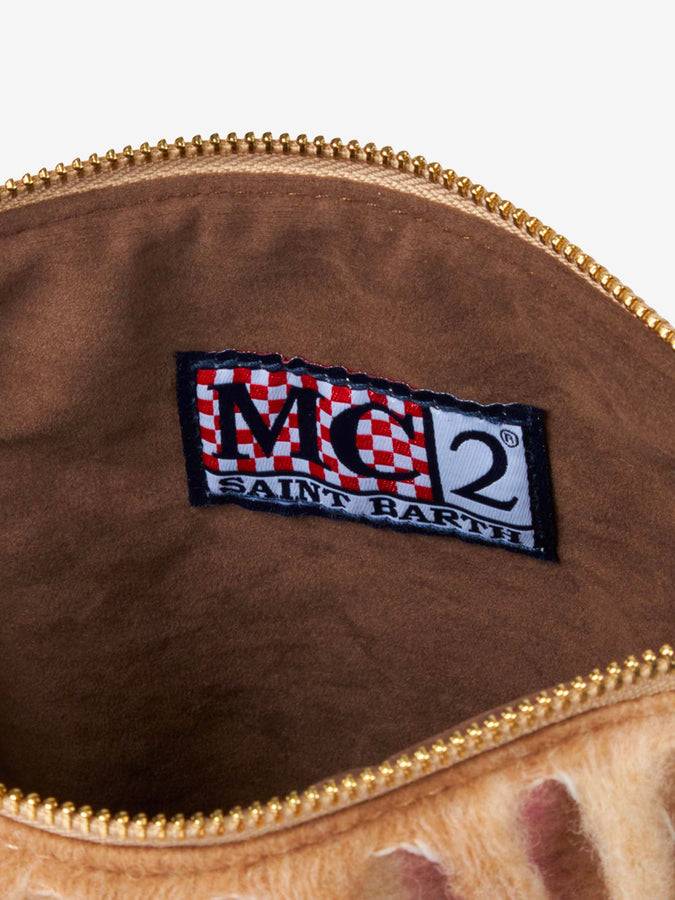 Mc2 Saint Barth Pouch Coperta A Tracolla Parisienne Con Motivo Tartan Rosa E Beige