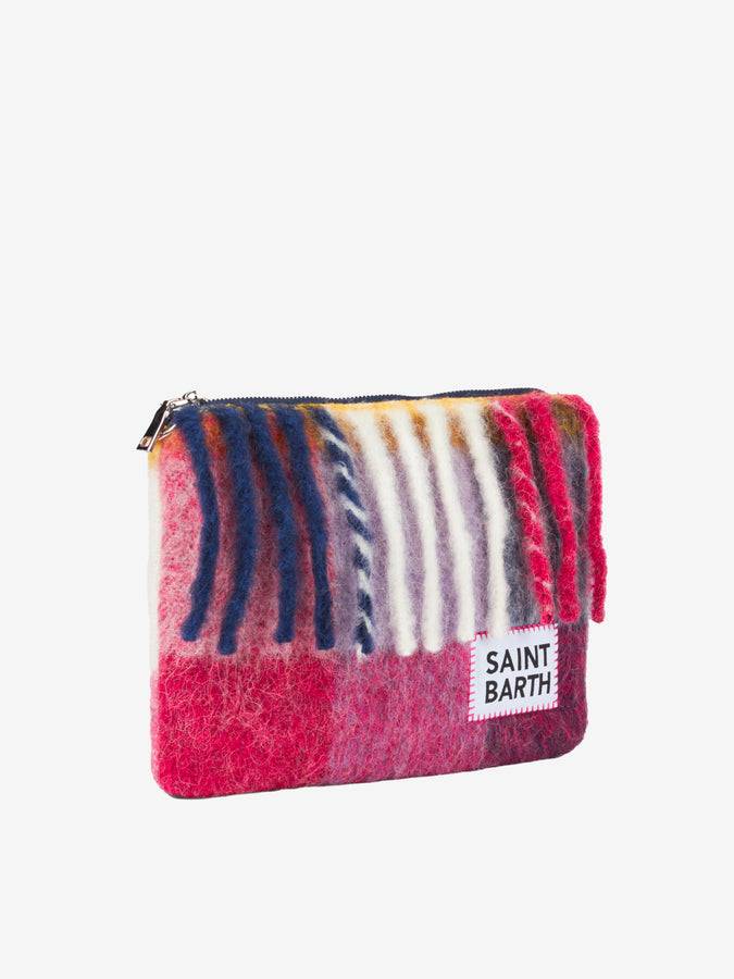 Mc2 Saint Barth Pouch Coperta A Tracolla Parisienne Con Sfumature Rosa E Grigie