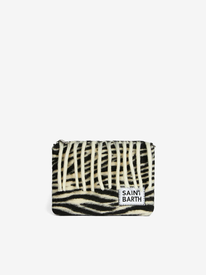 Mc2 Saint Barth Pouch Coperta A Tracolla Parisienne Con Stampa Animalier