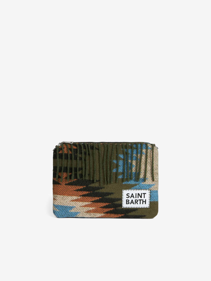 Mc2 Saint Barth Pouch Coperta A Tracolla Parisienne Con Stampa Etnica