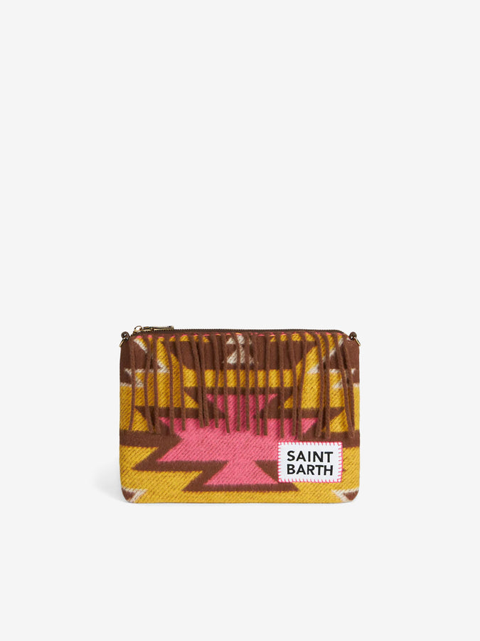 Mc2 Saint Barth Pouch Coperta A Tracolla Parisienne Con Stampa Etnica
