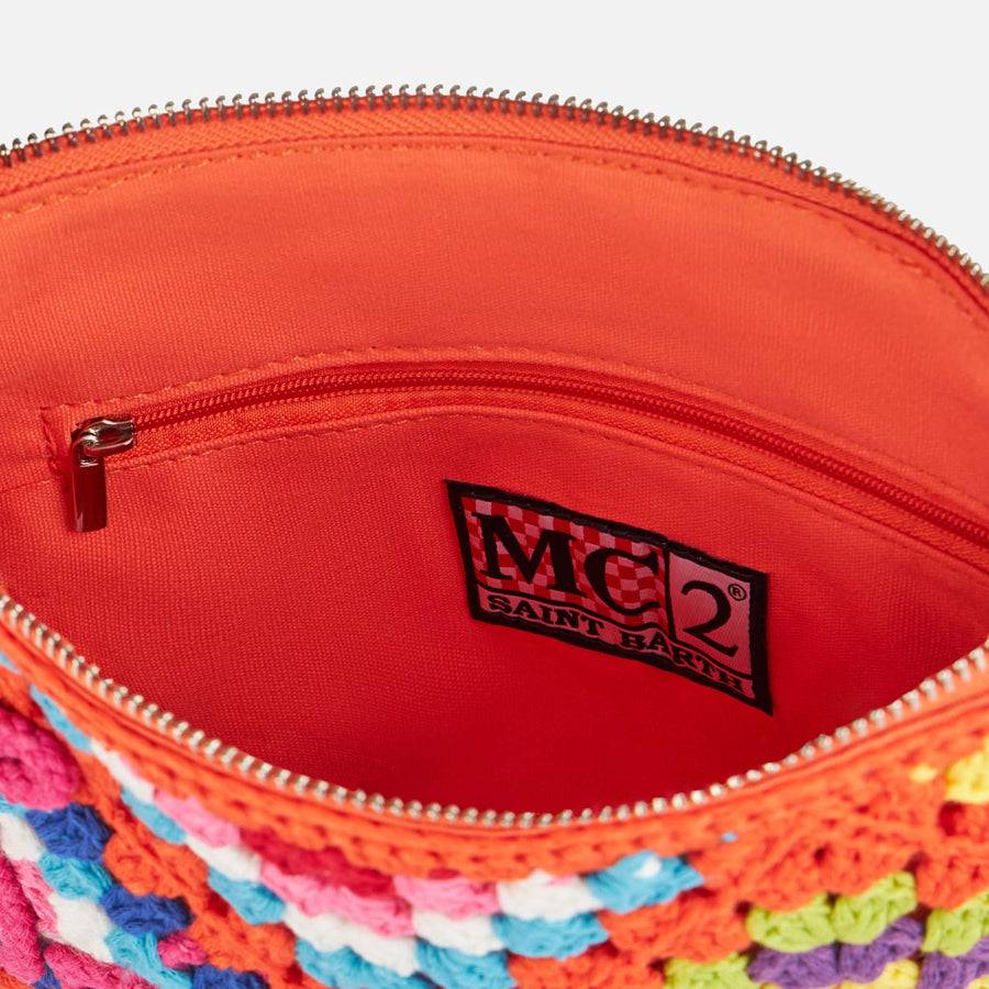 Mc2 Saint Barth Pouch Parisienne All'uncinetto Arancione Con Saint Barth