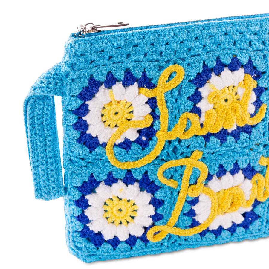 Mc2 Saint Barth Pouch Parisienne All'uncinetto Con Ricamo Margherite