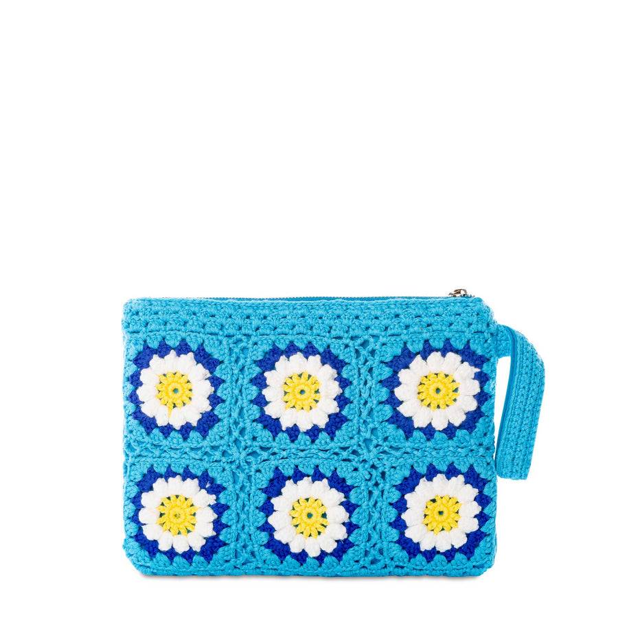 Mc2 Saint Barth Pouch Parisienne All'uncinetto Con Ricamo Margherite