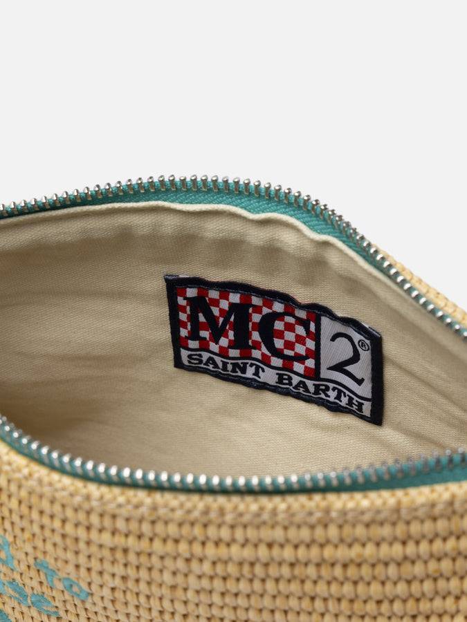 Mc2 Saint Barth Pouch Parisienne In Paglia Con Ricamo Capri