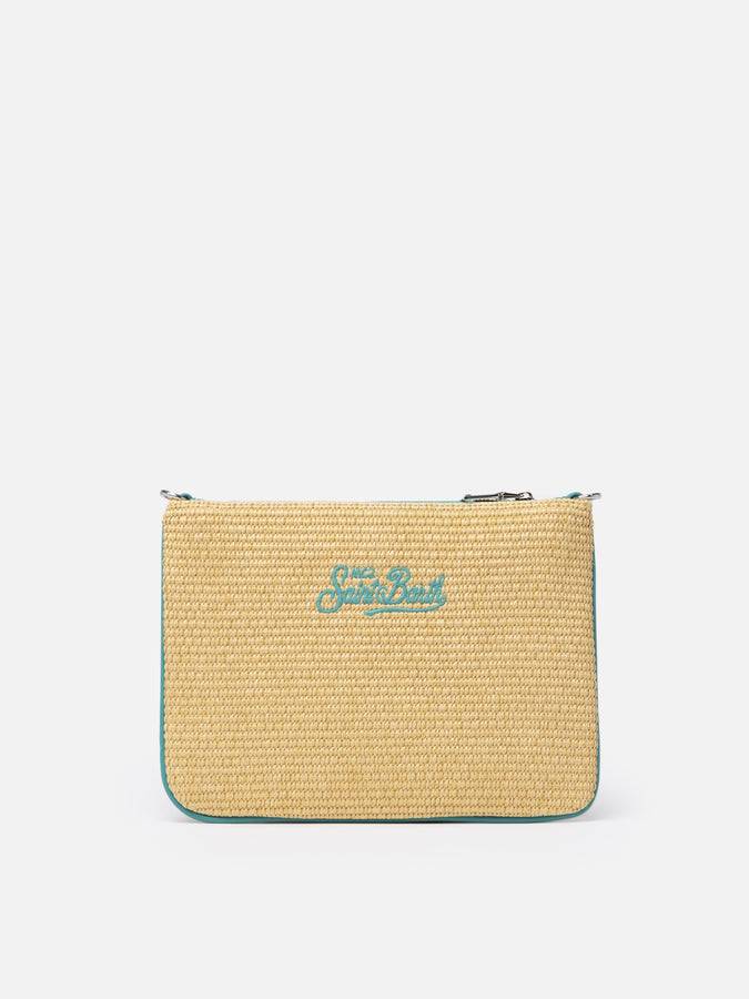 Mc2 Saint Barth Pouch Parisienne In Paglia Con Ricamo Capri